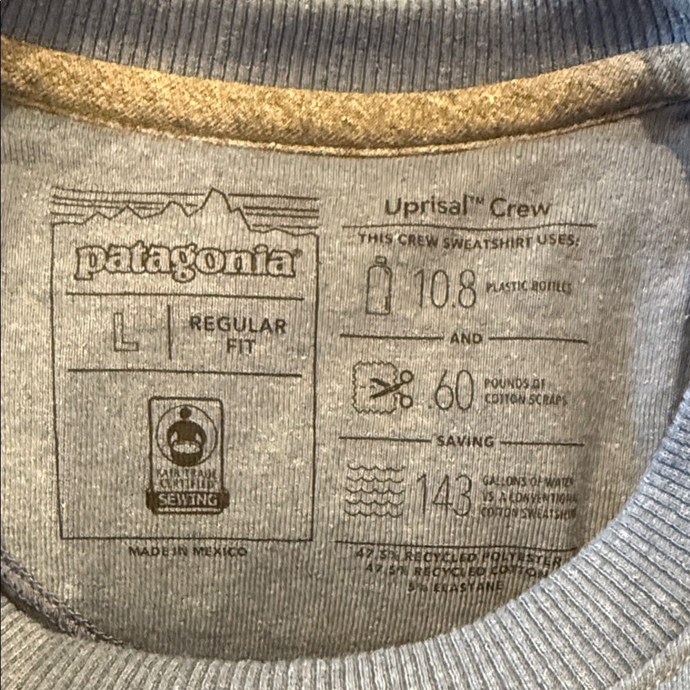 Patagonia Men's Crewneck in Slate Blue - Picture 2 of 3